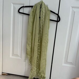 Chico's Soft Green Lace Scarf